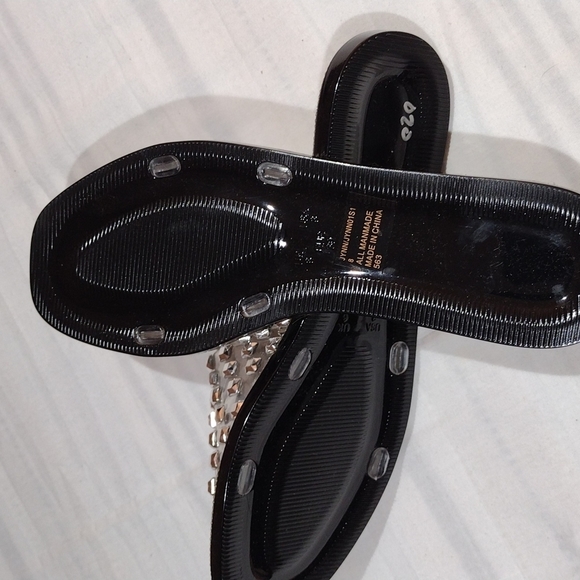 Steve MADDEN SZ 8 SLIDES FLATS SLIP ON DRESS SHOES SILVER GLITTER ACCENTS NWT - Picture 5 of 9